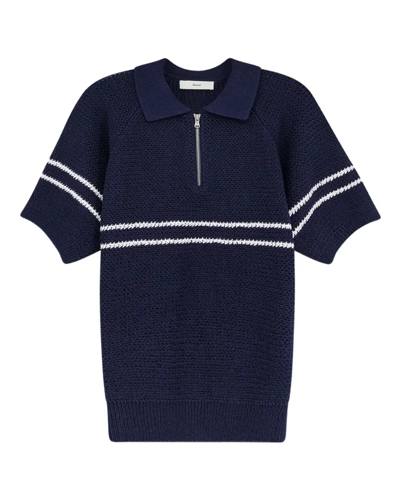 Dunst half-zip striped knit jumper - Blau Blau