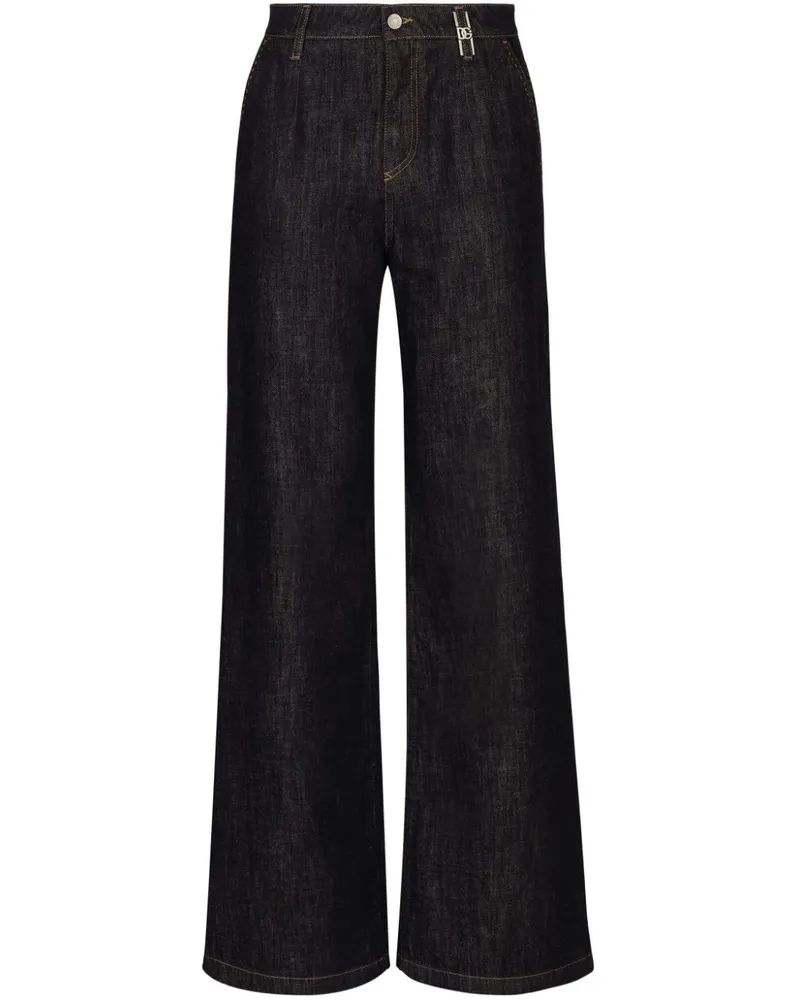 Dolce & Gabbana Ausgestellte High-Waist-Jeans Blau