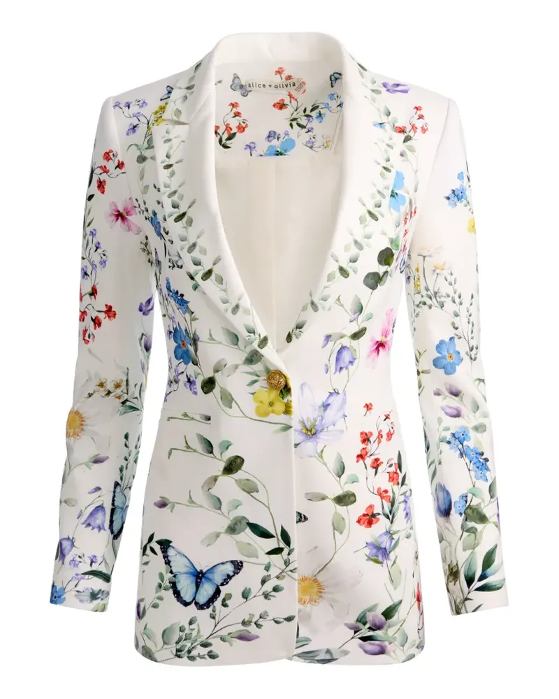 Alice + Olivia Breann printed blazer - Weiß Weiß