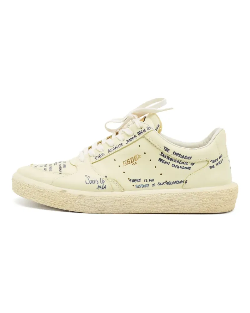 Golden Goose Tenth Star Sneakers mit Graffiti-Print - Weiß Weiß