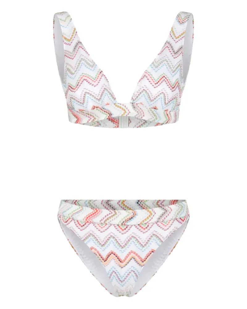 Missoni Bikini mit Zickzackmuster - Weiß Weiß