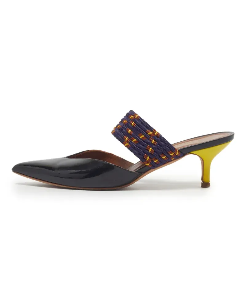 Malone Souliers Maisie Mules mit gewebtem Riemen - Schwarz Schwarz