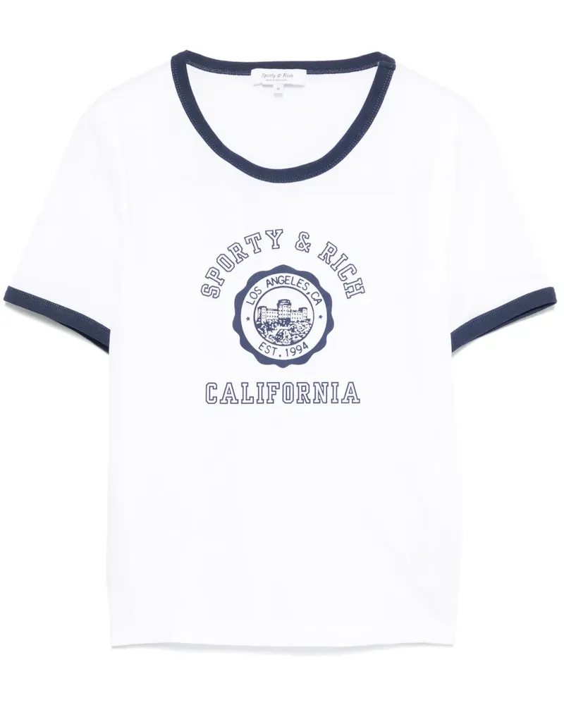 SPORTY & RICH California Emblem T-Shirt - Weiß Weiß