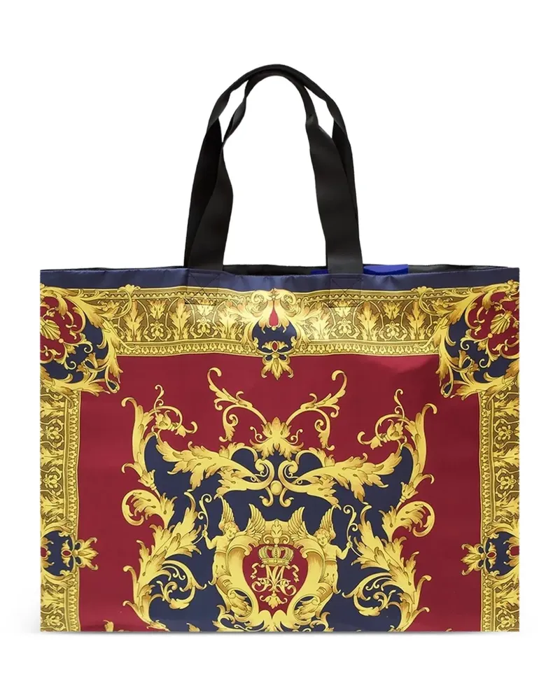 Junya Watanabe Tote Bag mit Schal-Print - Mehrfarbig Mehrfarbig