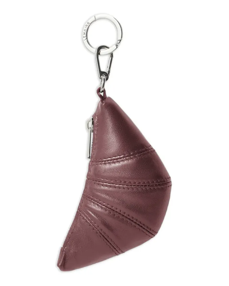 Christophe Lemaire mini croissant zipped leather keyring - Rot Rot