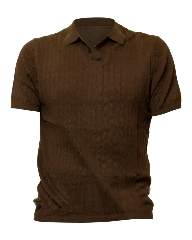 People of Shibuya ribbed-knit polo sweater - Braun Braun
