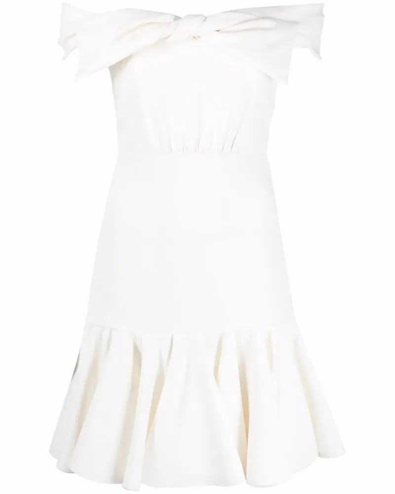 Giambattista Valli Schulterfreies Kleid - Weiß Weiß