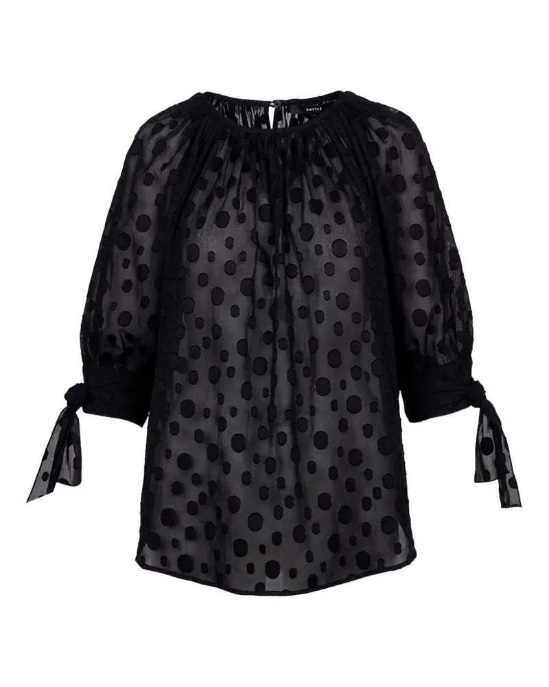 Smythe polka-dot tie-sleeve blouse - Schwarz Schwarz
