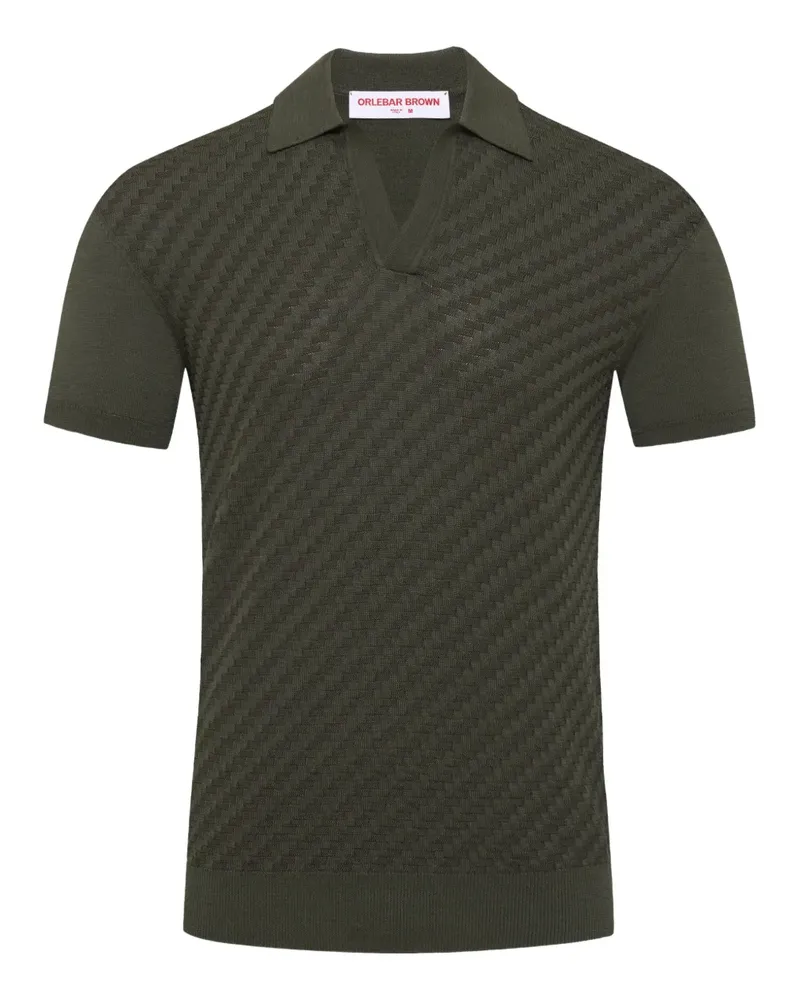 Orlebar Brown Horton Oberteil mit Poloshirtkragen - Grün Grün