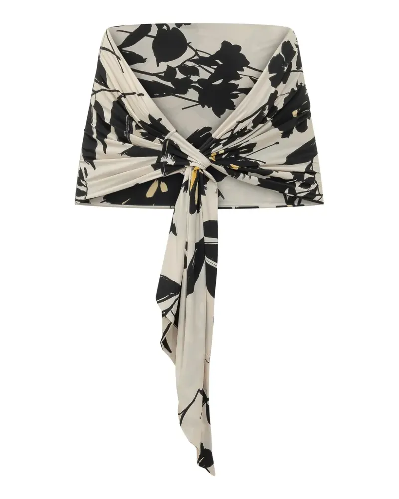 Chiara Boni Evina Stola mit Blumen-Print - Nude Nude
