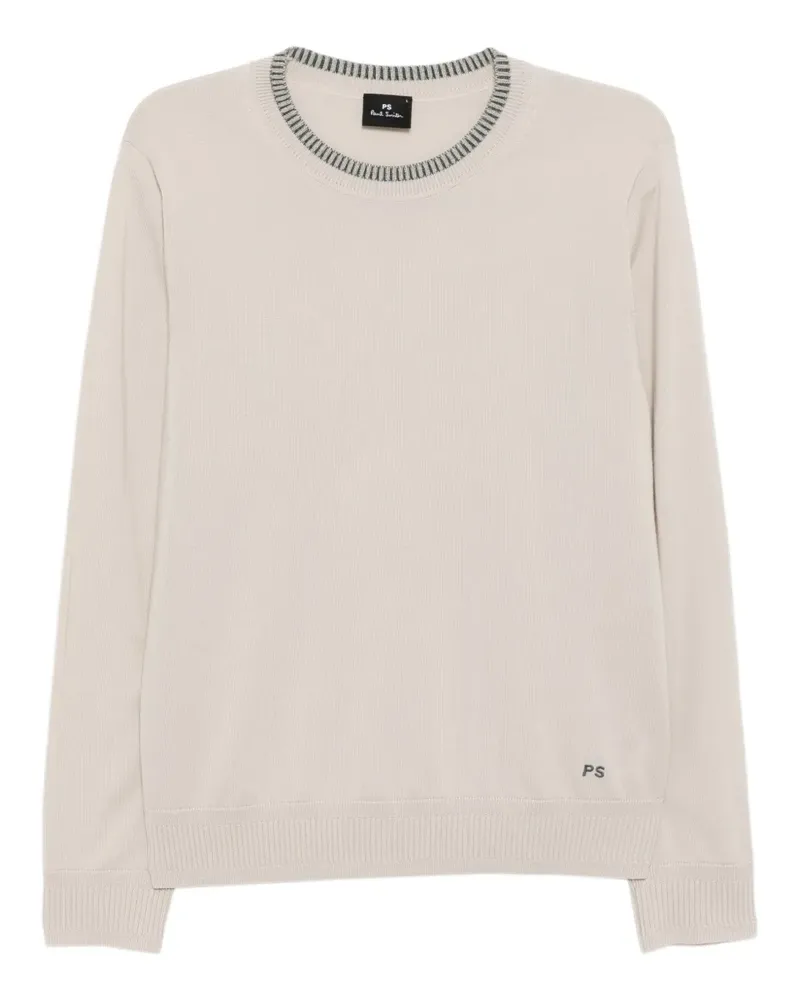 Paul Smith Merinopullover mit Logo - Nude Nude