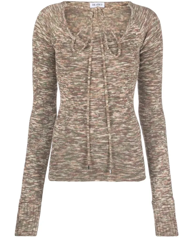 ATTICO Top mit Schnürung - Braun Braun