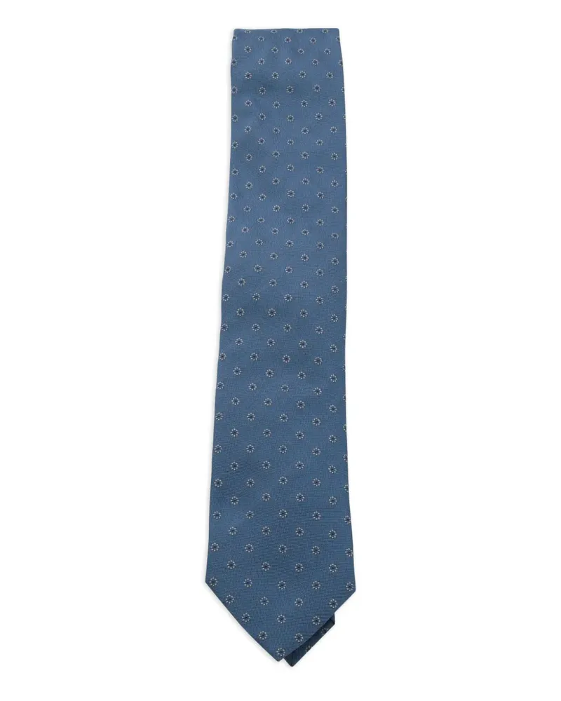 Ermenegildo Zegna Krawatte mit Blumenmuster - Blau Blau