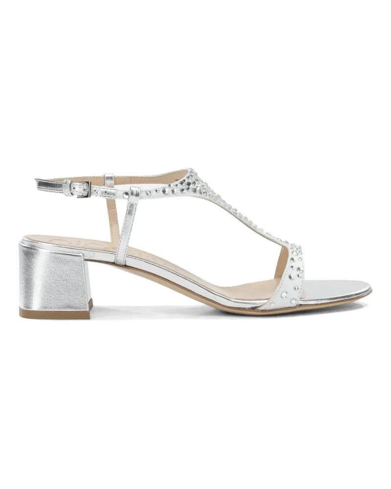 NINALILOU crystal-embellished leather sandals - Silber Silber