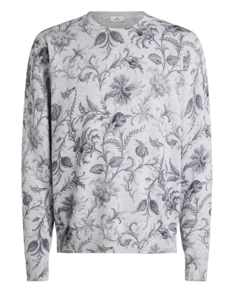 Etro flora- motif sweater - Grau Grau