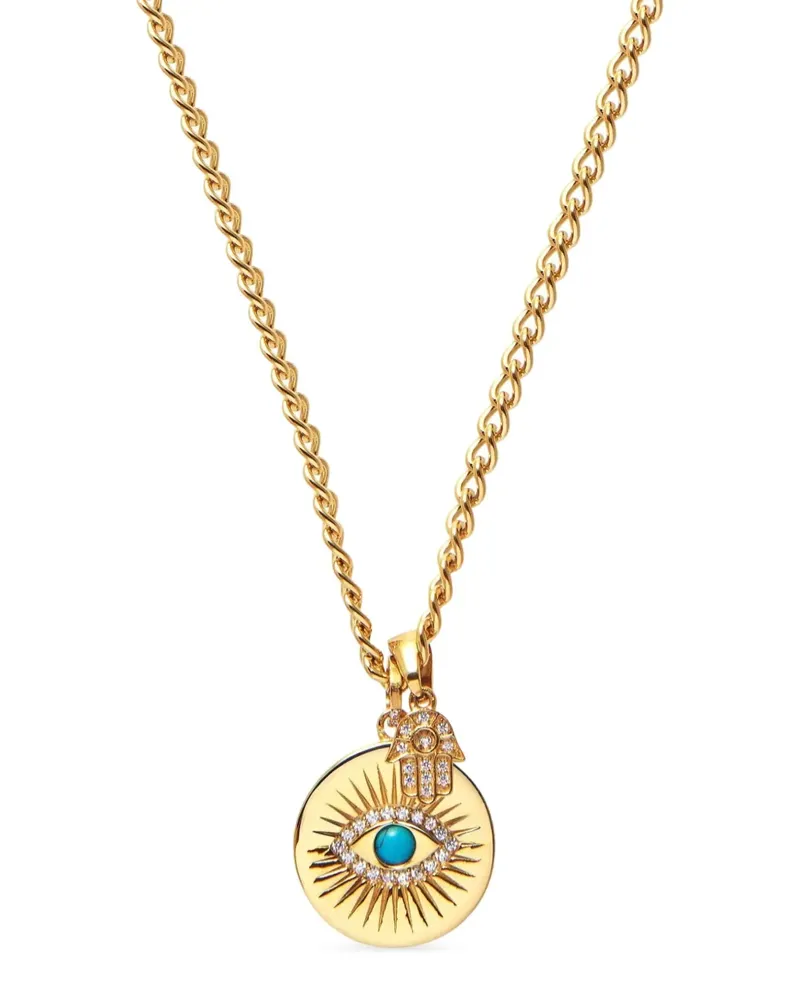 Nialaya Halskette mit Evil Eye und Hamsa-Hand - Gold Gold