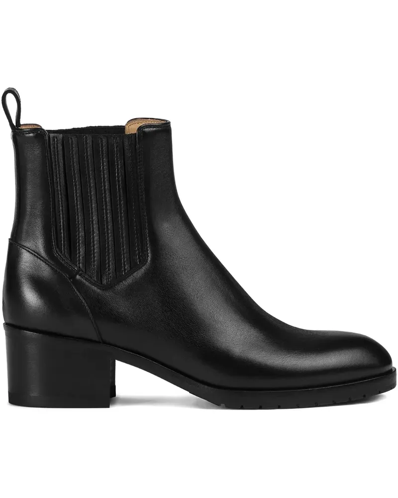 Doucal´s block-heel leather Chelsea boots - Schwarz Schwarz