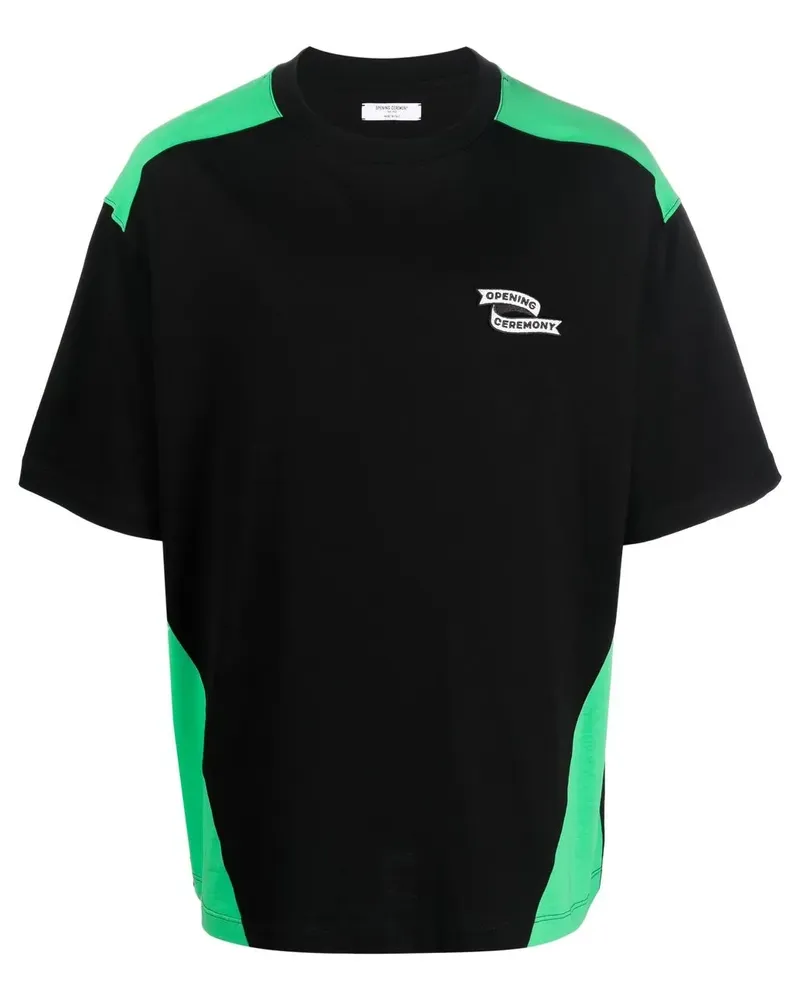 Opening Ceremony T-Shirt in Colour-Block-Optik - Schwarz Schwarz
