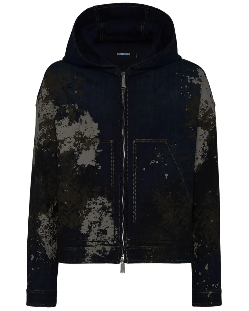 Dsquared2 Jeansjacke mit Kapuze - Blau Blau