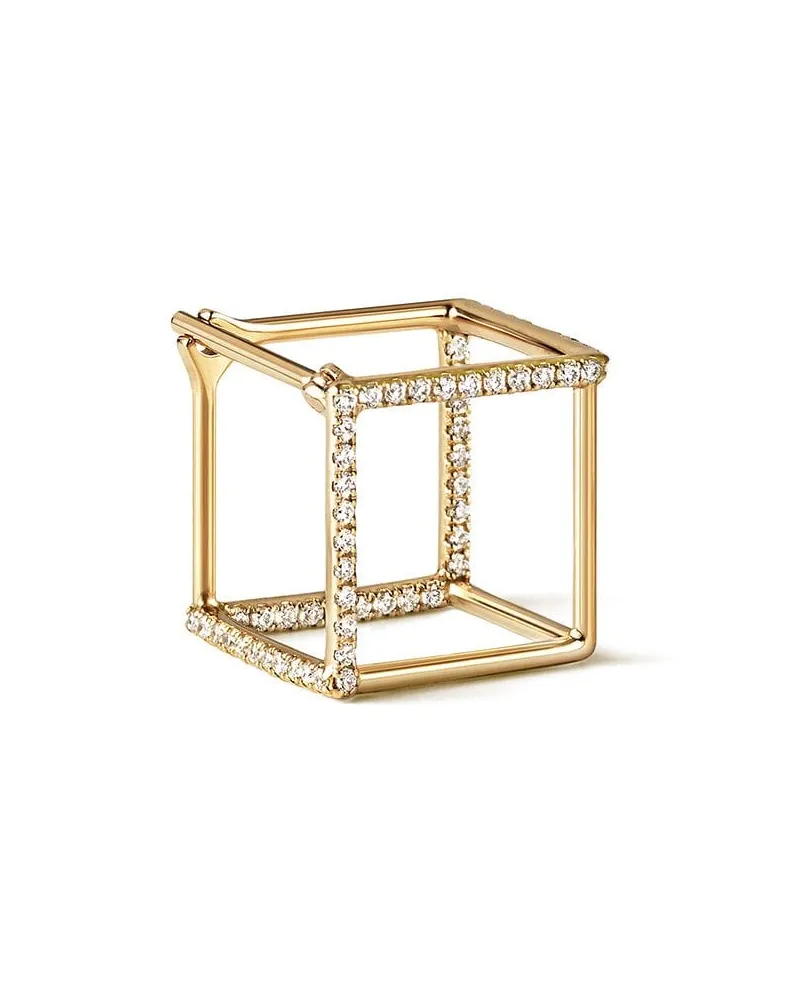 SHIHARA Quadratischer Ohrring mit Diamanten - Metallic Metallic
