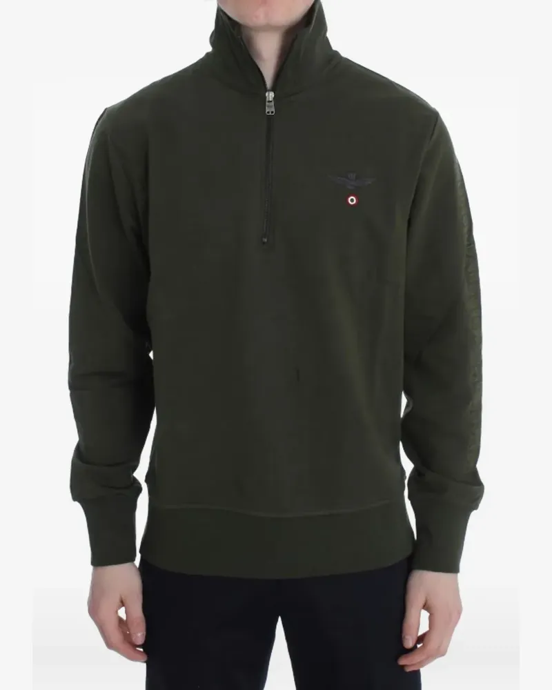 Aeronautica Militare Pullover mit Reißverschluss - Grün Grün