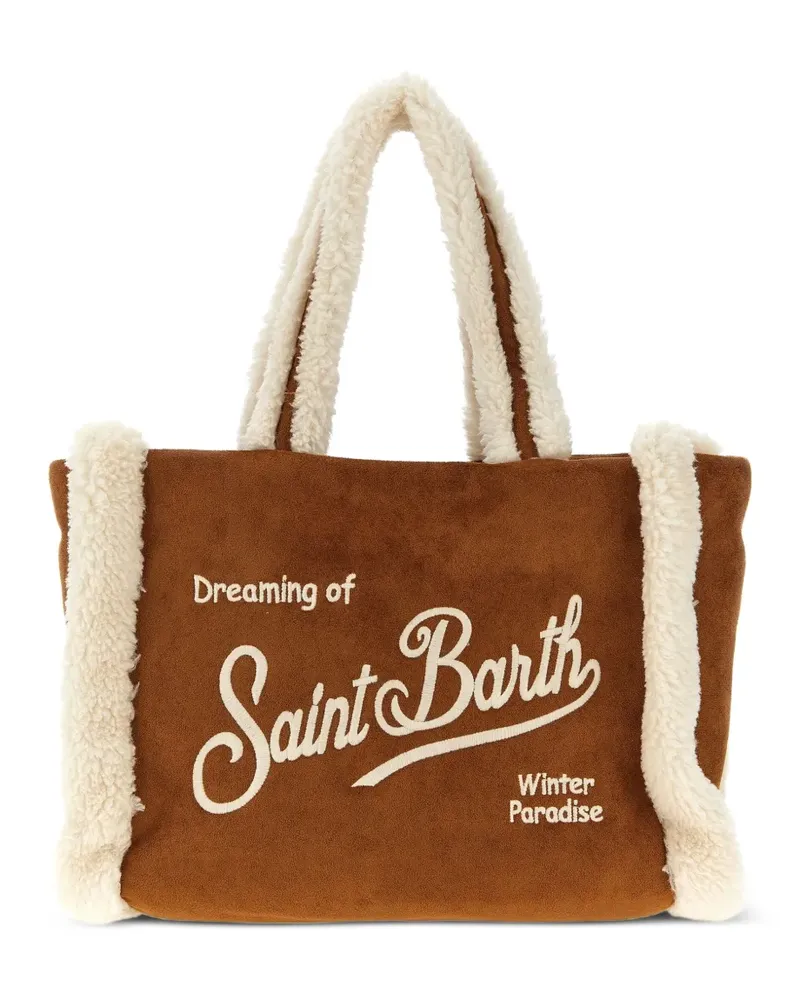 MC2 Saint Barth Colette Tote Bag mit Shearling-Futter - Braun Braun