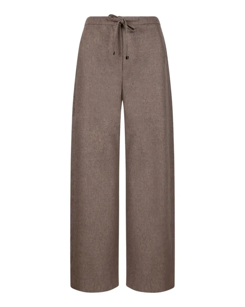 Max Mara Weite Hose mit Kordelzug - Braun Braun
