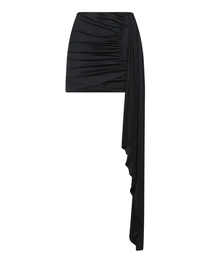 Amen draped mini skirt - Schwarz Schwarz