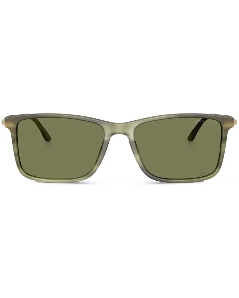 Giorgio Armani Sonnenbrille mit eckigem Gestell - Braun Braun