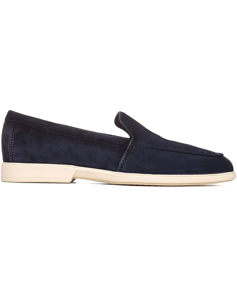 Santoni Loafer aus Wildleder - Blau Blau