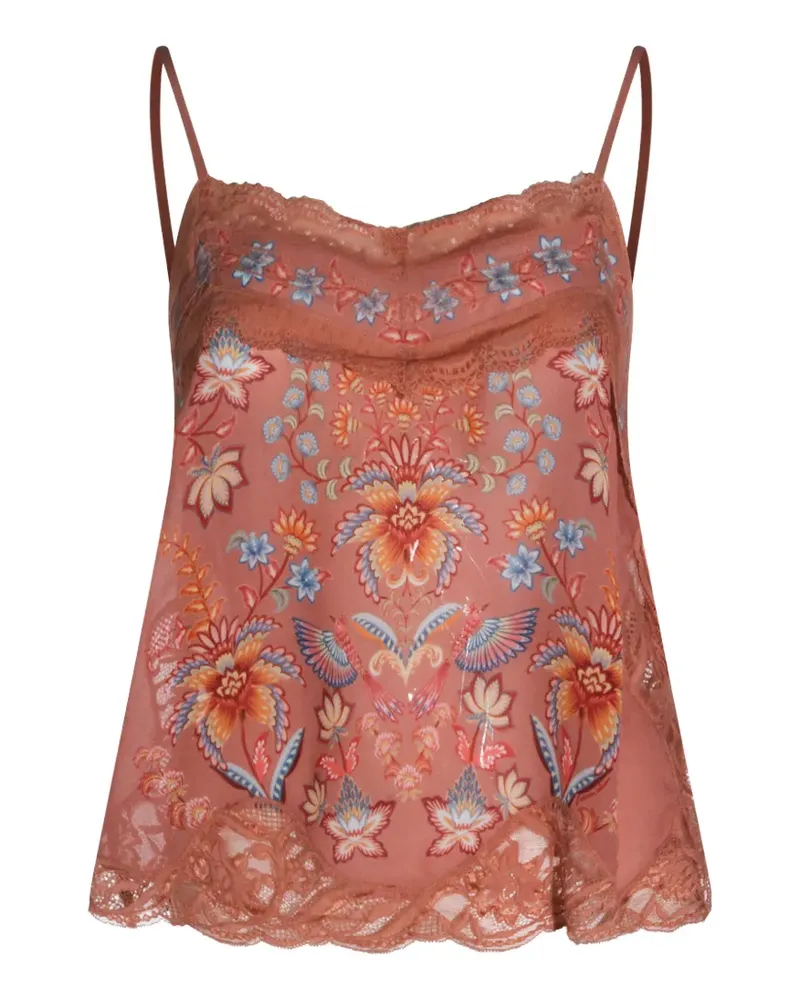 FARM Rio Top mit Blumenprint - Braun Braun