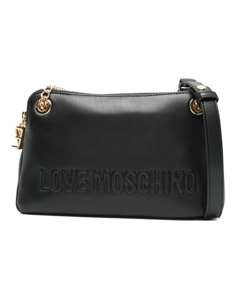 Moschino Schultertasche mit Logo - Schwarz Schwarz