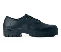 Authentic Oxford Derby-Schuhe mit Profilsohle - Schwarz