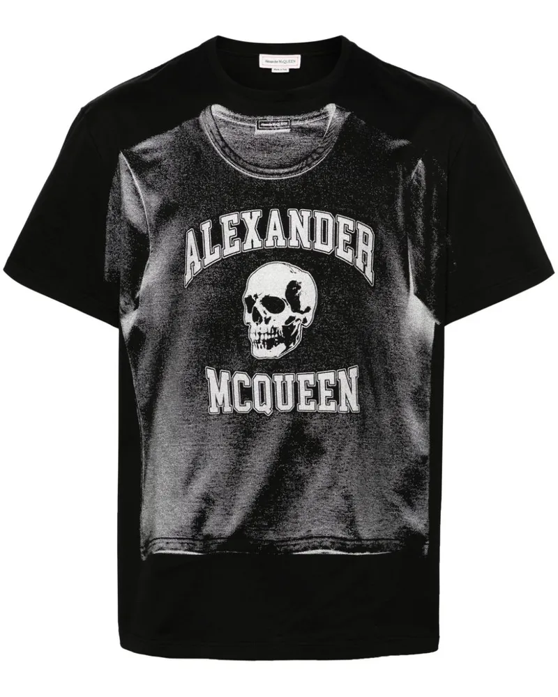 Alexander McQueen T-Shirt mit grafischem Print - Schwarz Schwarz