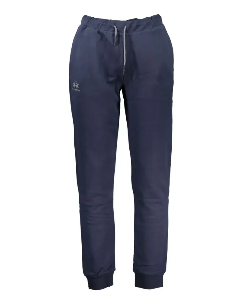 La Martina drawstring logo-detail track pants - Blau Blau