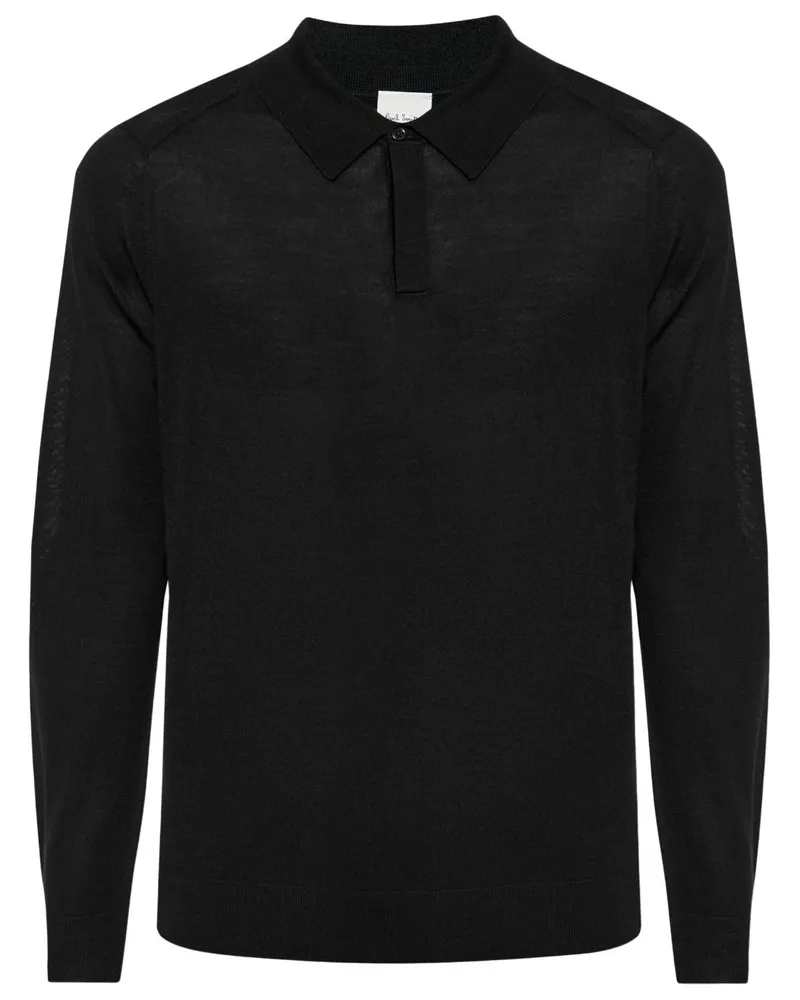 Paul Smith Poloshirt aus Merinowolle - Schwarz Schwarz