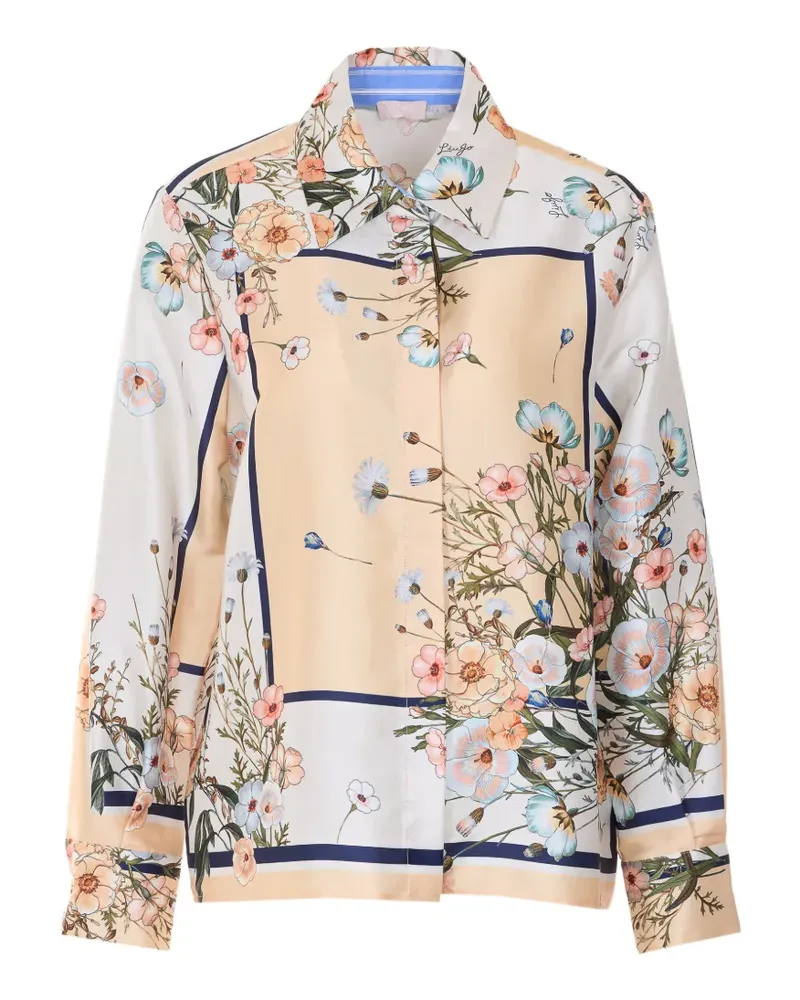 Liu Jo floral-print long-sleeve shirt - Nude Nude