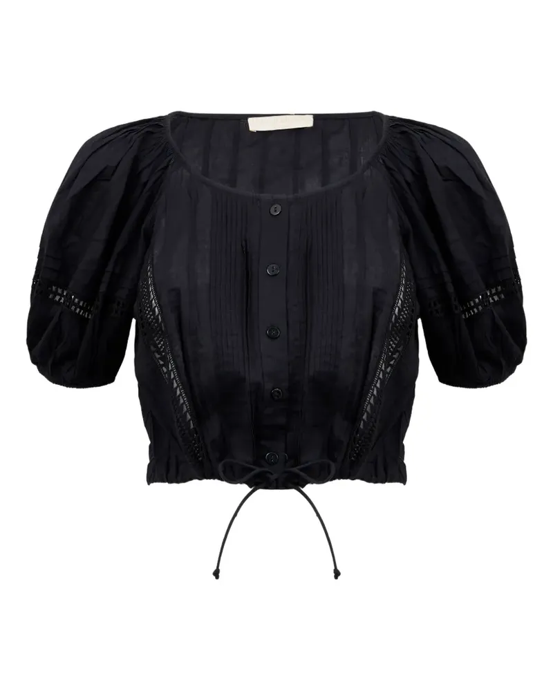 Ulla Johnson Clara cropped blouse - Schwarz Schwarz