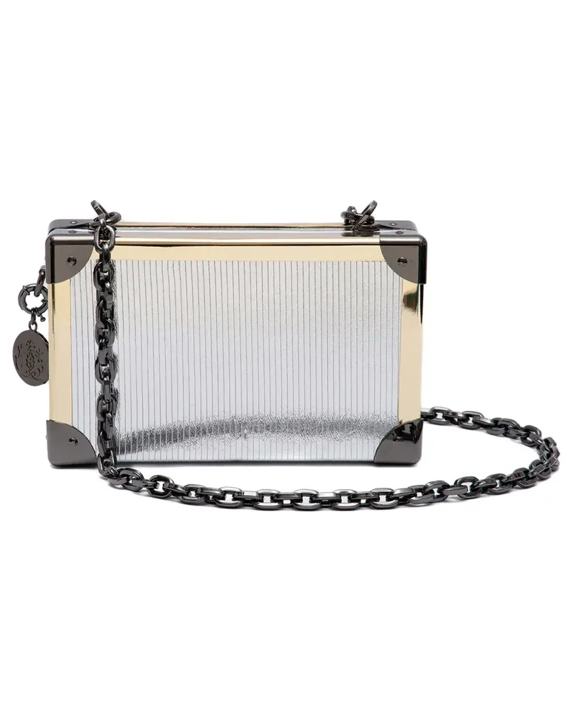 ISLA Clutch im Metallic-Look - Silber Silber