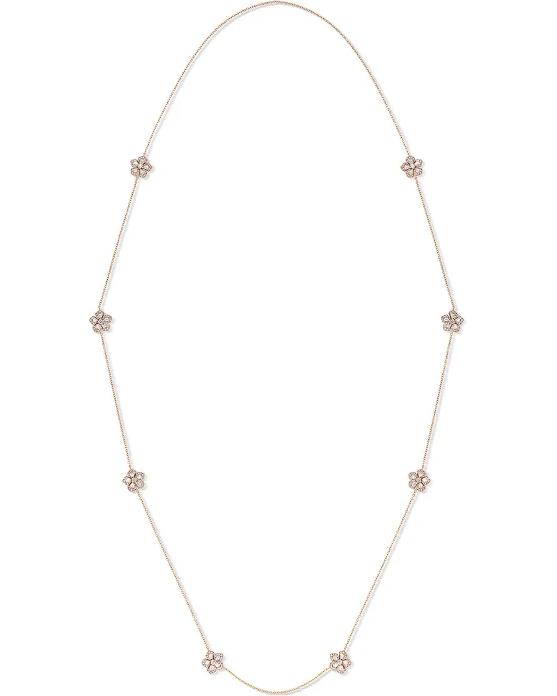 David Morris 18kt 'Miss Daisy Sautoir' Rotgoldhalskette - Rosa Rosa