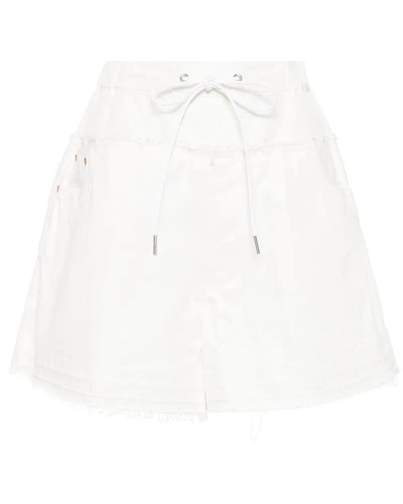 Sacai Shorts mit Kordelzug Weiß