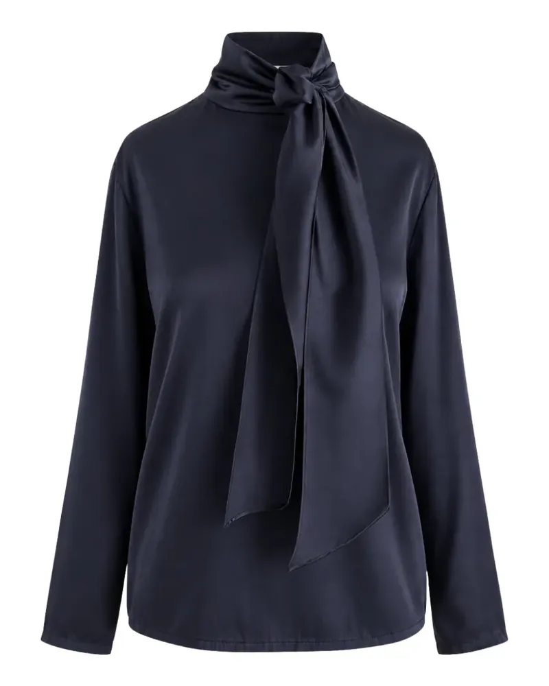 Jucca pussy-bow long-sleeved blouse - Blau Blau