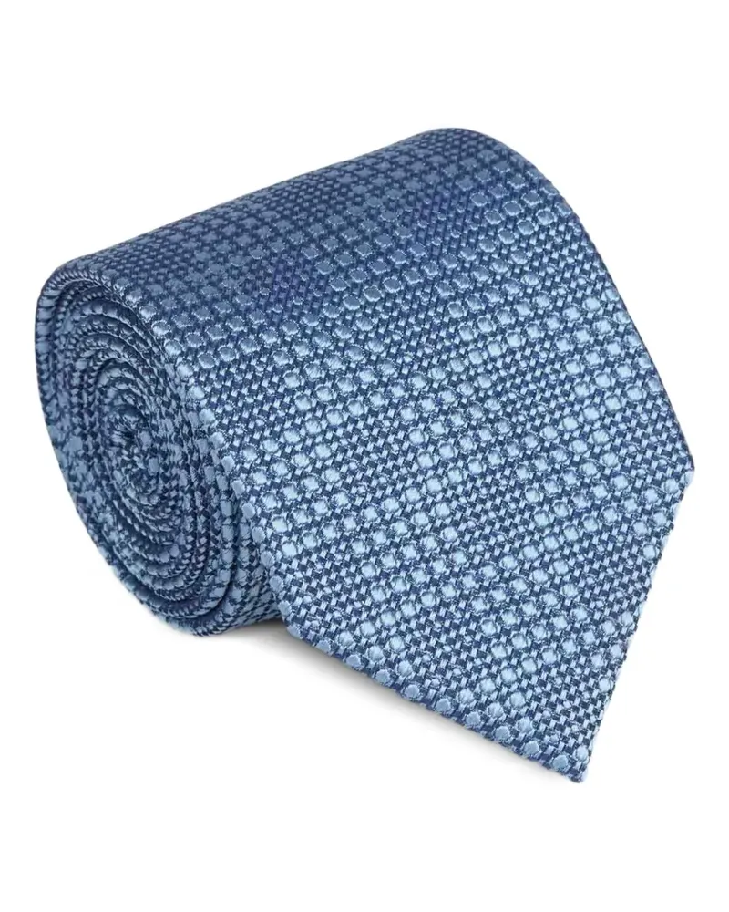 Brioni textured silk tie - Blau Blau