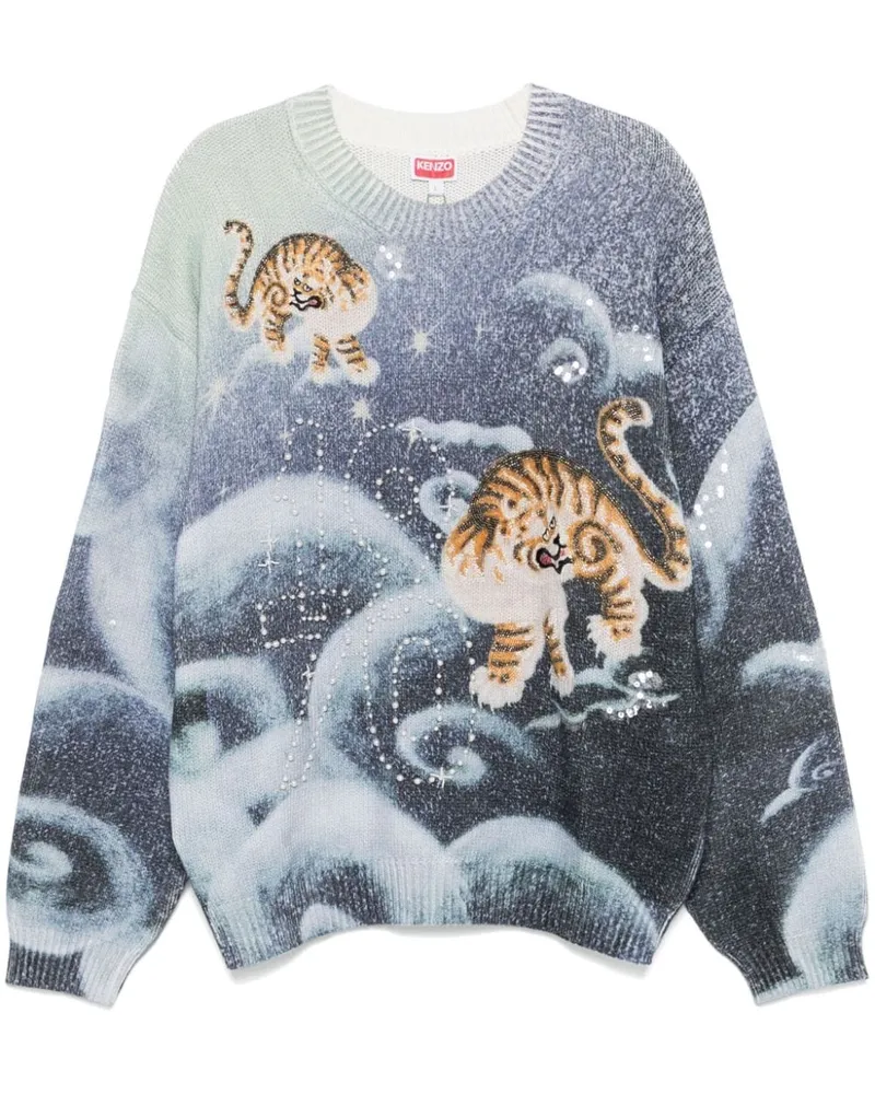 Kenzo Cloud Tiger Pullover - Blau Blau