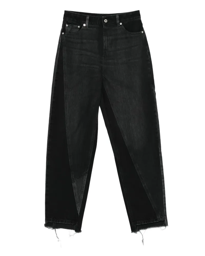 HALFBOY Jeans mit Logo-Patch - Schwarz Schwarz