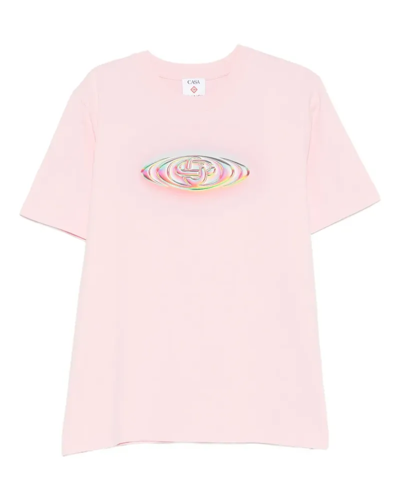 Casablanca Paris T-Shirt mit grafischem Print - Rosa Rosa
