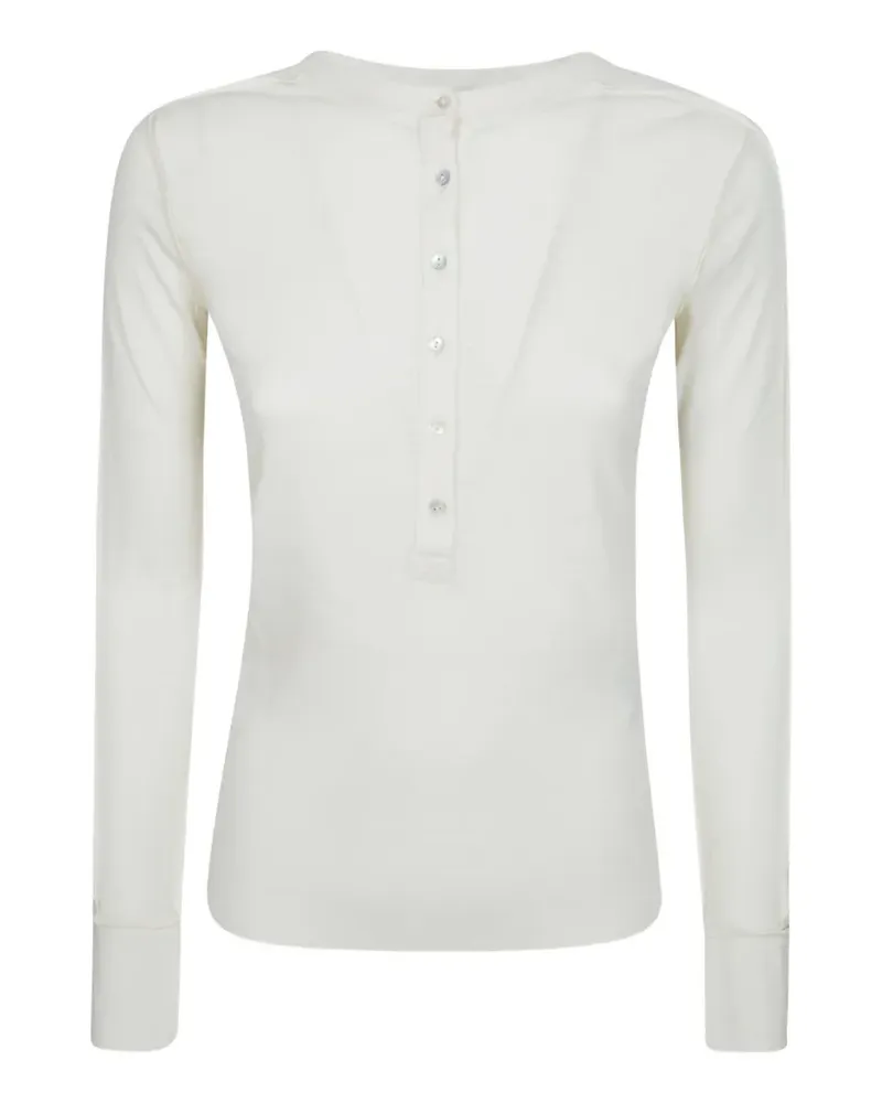 Soeur Laos T-Shirt mit Henley-Ausschnitt - Nude Nude