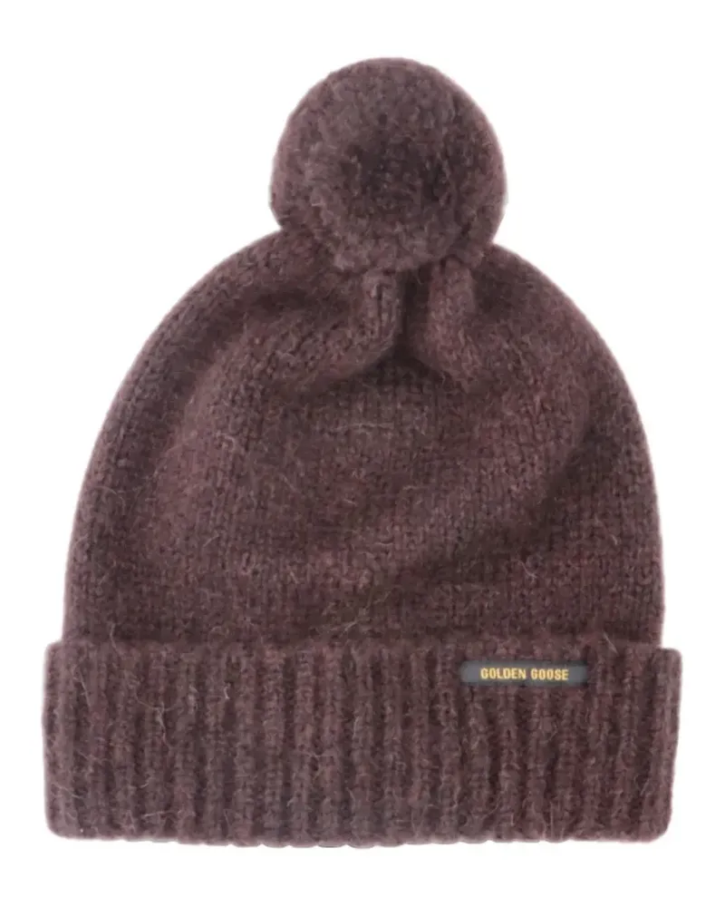 Golden Goose Beanie mit geripptem Besatz - Braun Braun