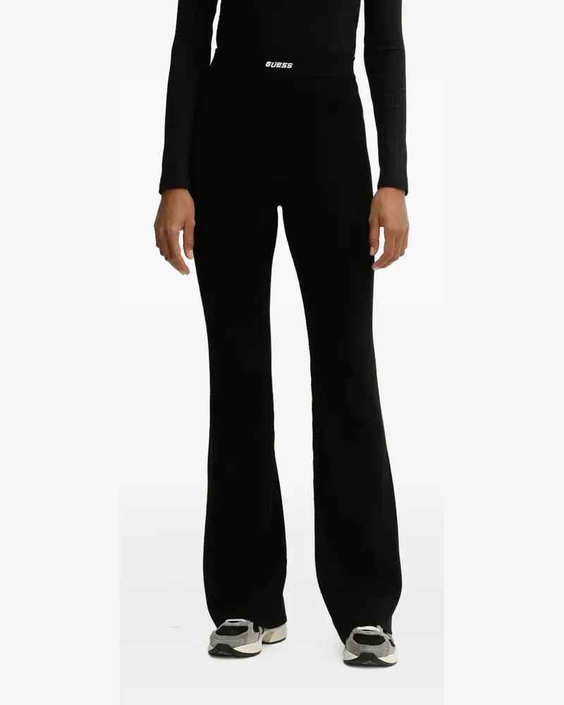 Guess logo-detail trousers - Schwarz Schwarz