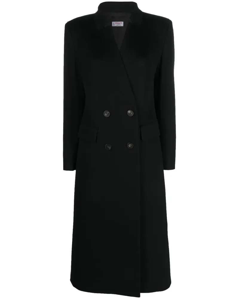 Alberto Biani Doppelreihiger Mantel - Schwarz Schwarz